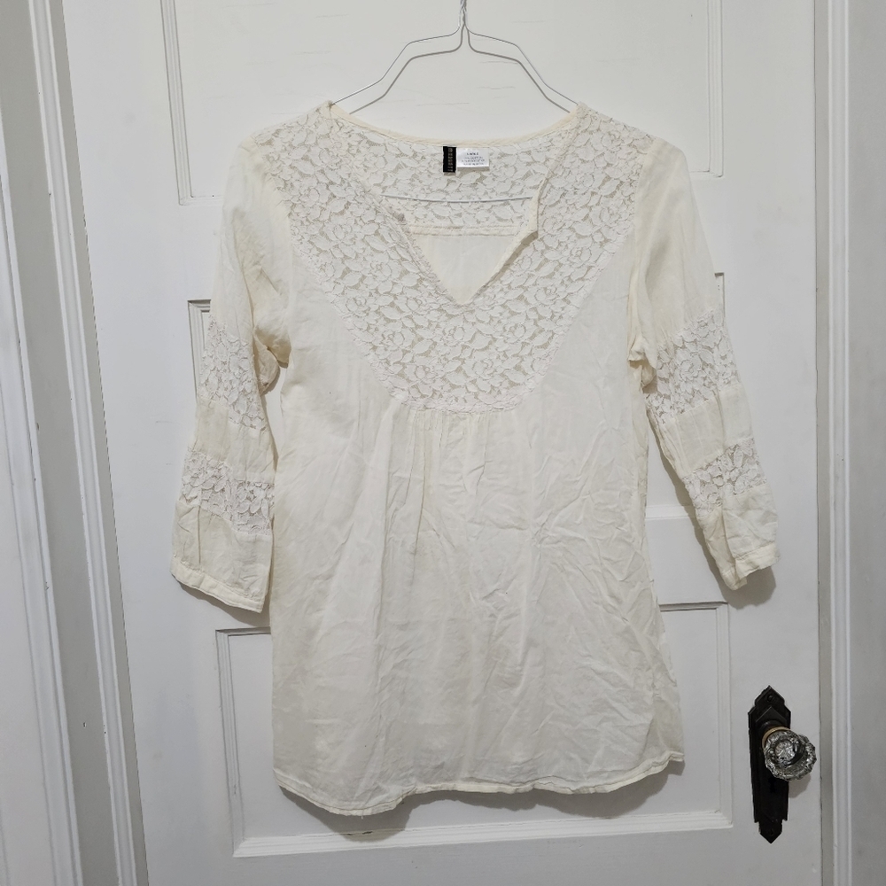 Cream Lace Blouse